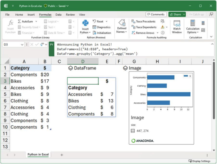 Microsoft Excel gets Python Integration to boost features