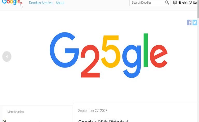 Google marks 25th year anniversary 