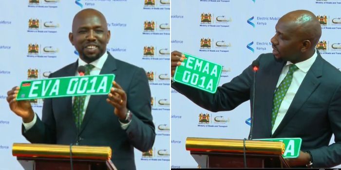 Kenya electric vehicles receives special green number plates