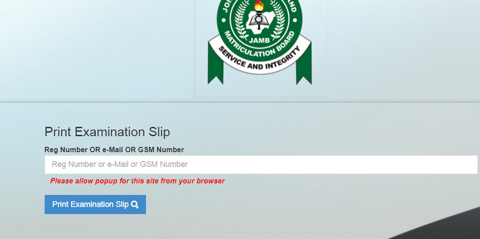 A step-by-step guide to reprint JAMB exam slip, 2024