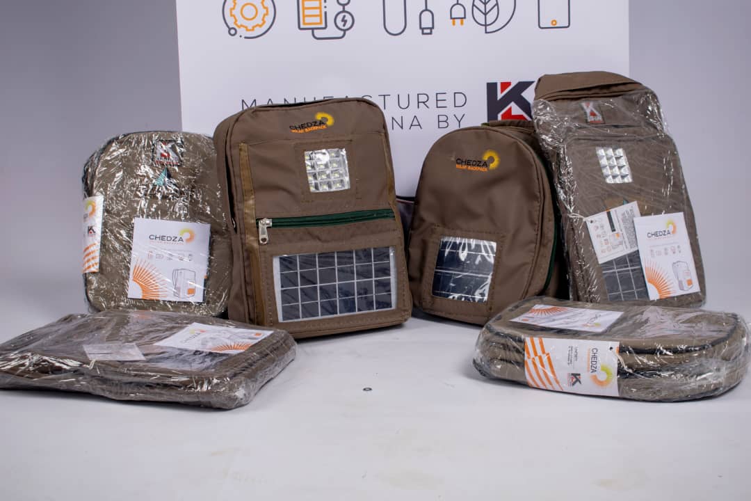 Tanzanian invents solar schoolbags to help children read after dark