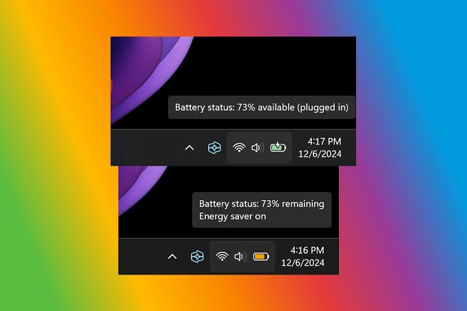 Windows 11: Battery indicator gets a colourful upgrade