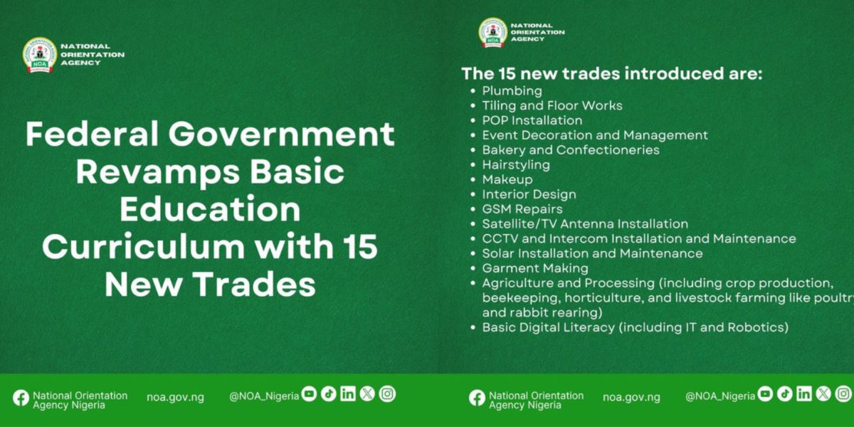 Nigeria includes digital literacy, GSM repair, CCTV and intercom installation, others in new basic education curriculum