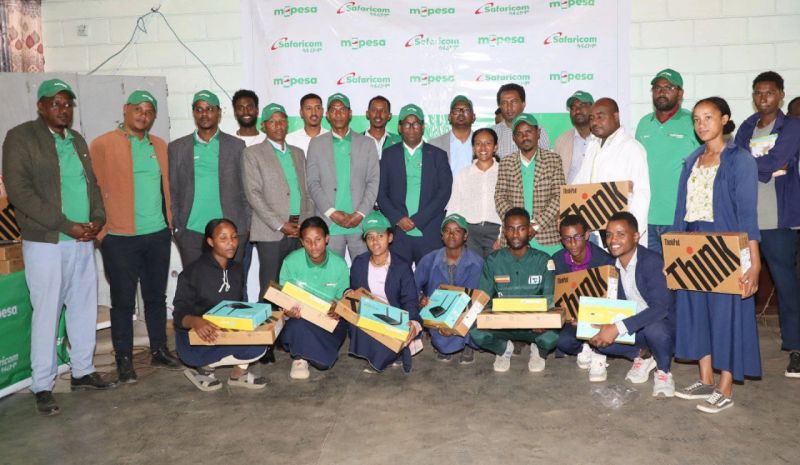 Safaricom Ethiopia donates 30 laptops, 6 Wi-Fi routers to schools