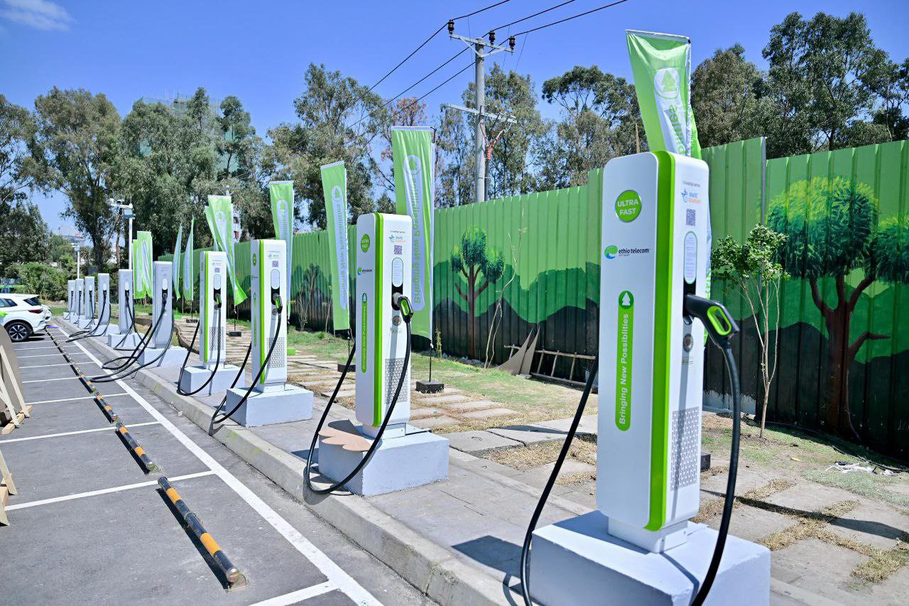 Ethio telecom unveils electric vehicle charging station in Ethiopia