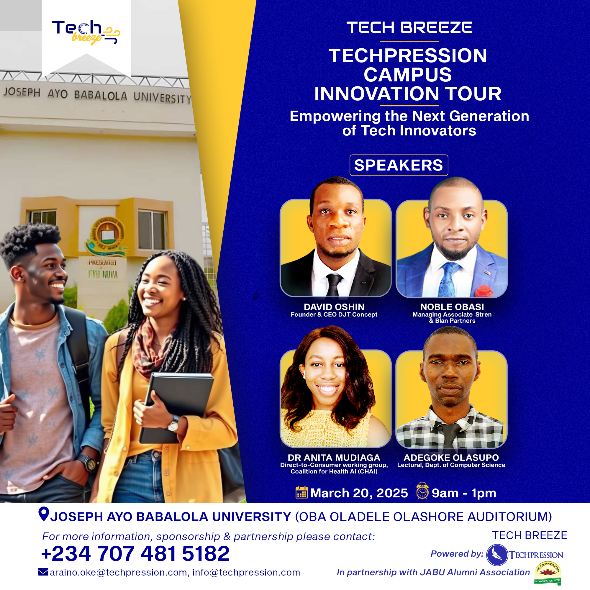 Tech Breeze set to debut at JABU, igniting innovation among students